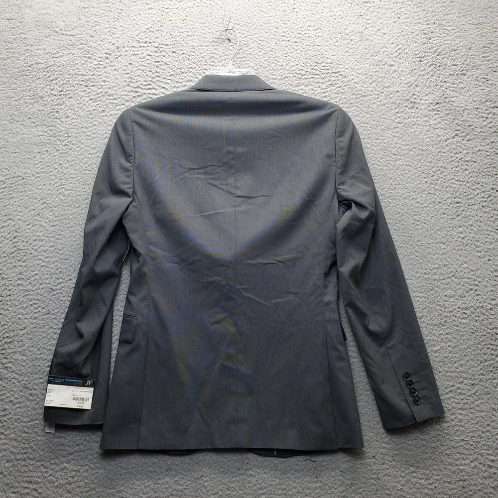 J.Ferrar Blazer Men 36 Gray Ultra Comfort Slim Wrinkle Recovery Double Vent Back